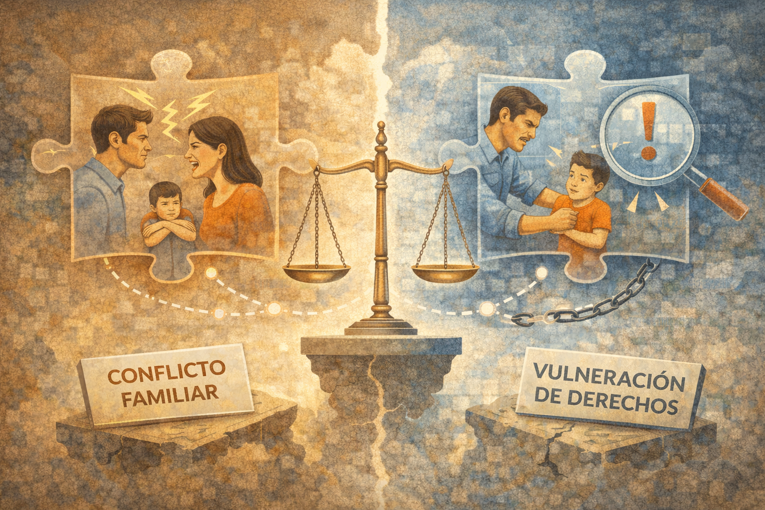 Diferencia entre conflicto familiar y vulneración de derechos